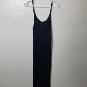 Plain black maxi dress